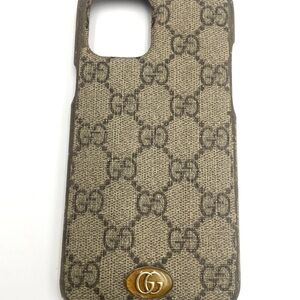 Gucci Monogram Beige and Gold Phone Case